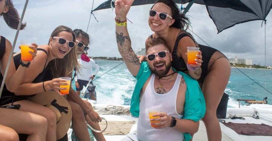 Catamaran Adventure to Isla Mujeres! Snorkel and Food