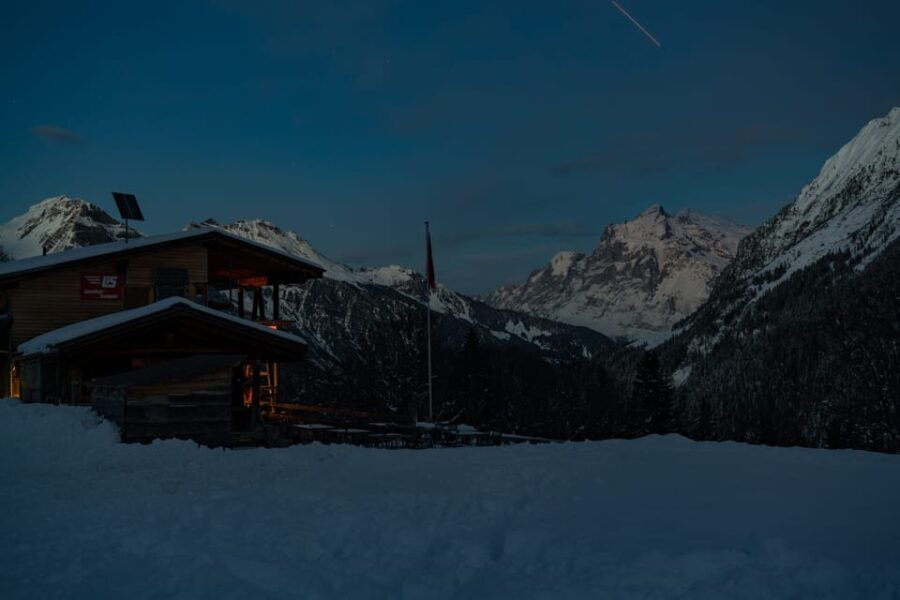 From Interlaken: Night Sledding With Cheese Fondue Dinner