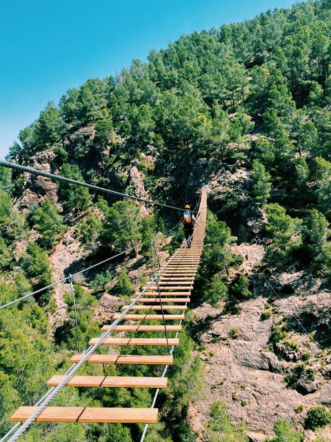 Via Ferrata in Enguera With an 80-Meter Bridge