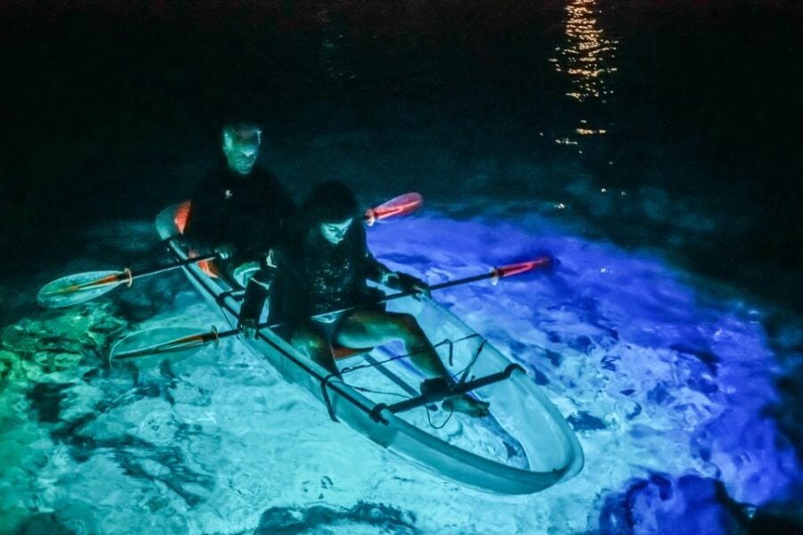 Pula: Night-Time Sea Kayaking Tour in Transparent Kayak